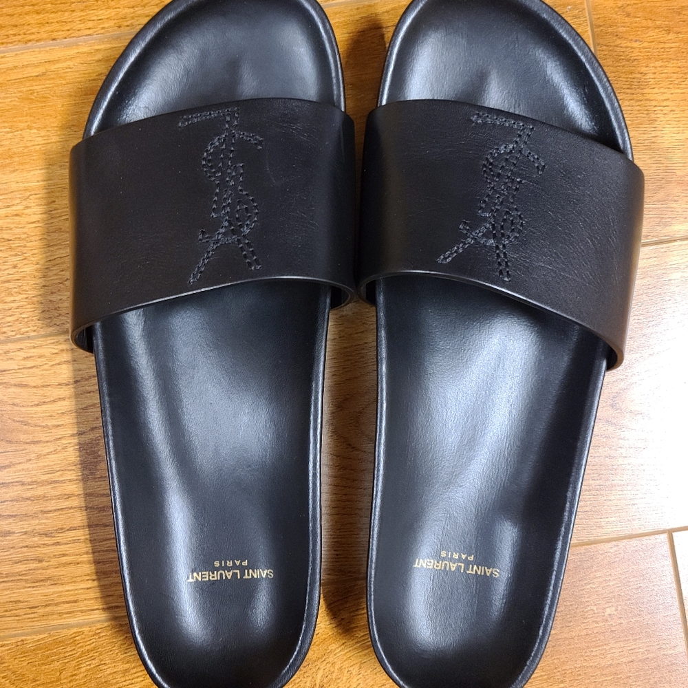 YSL Saint Laurent Jimmy Leather Sandal